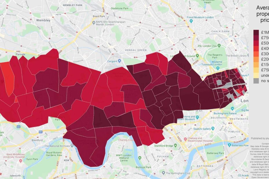 West London house prices map 1